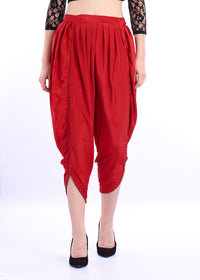 De Moza- Ladies Dhoti Pant Red - De Moza (1550406778943)