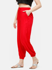 De Moza Ladies Harem Pant Red