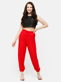 De Moza Ladies Harem Pant Red