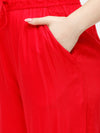 De Moza Ladies Harem Pant Red