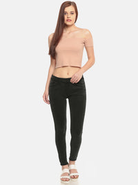 De Moza Ladies Woven Jeggings Pant Black - De Moza (682004971583)