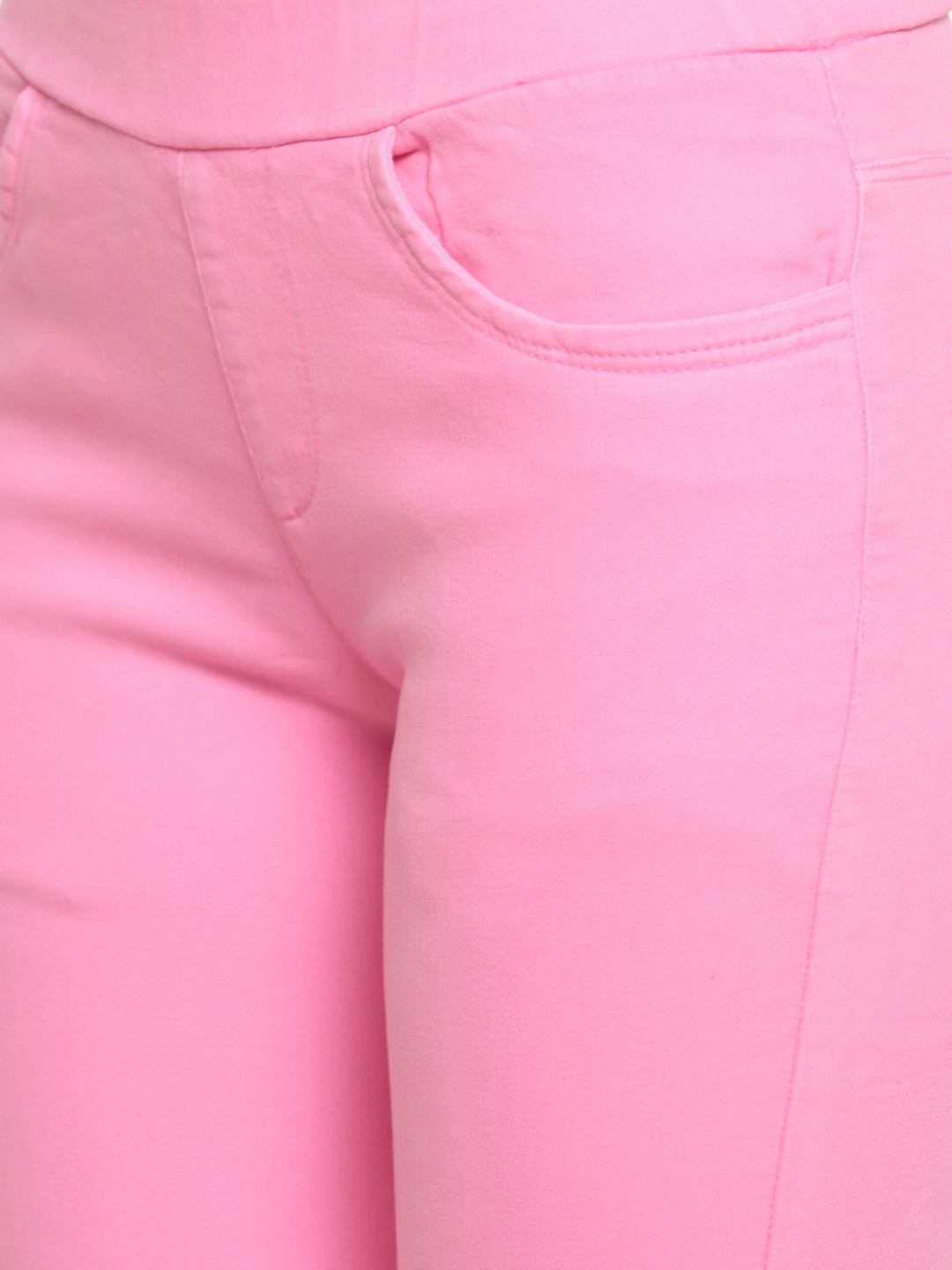 De Moza Ladies Woven Jeggings Pant Fuchsia - De Moza (681999368255)