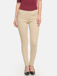 De Moza Ladies Woven Jeggings Pant Skin - De Moza (681993994303)