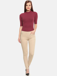 De Moza Ladies Woven Jeggings Pant Skin - De Moza (681993994303)