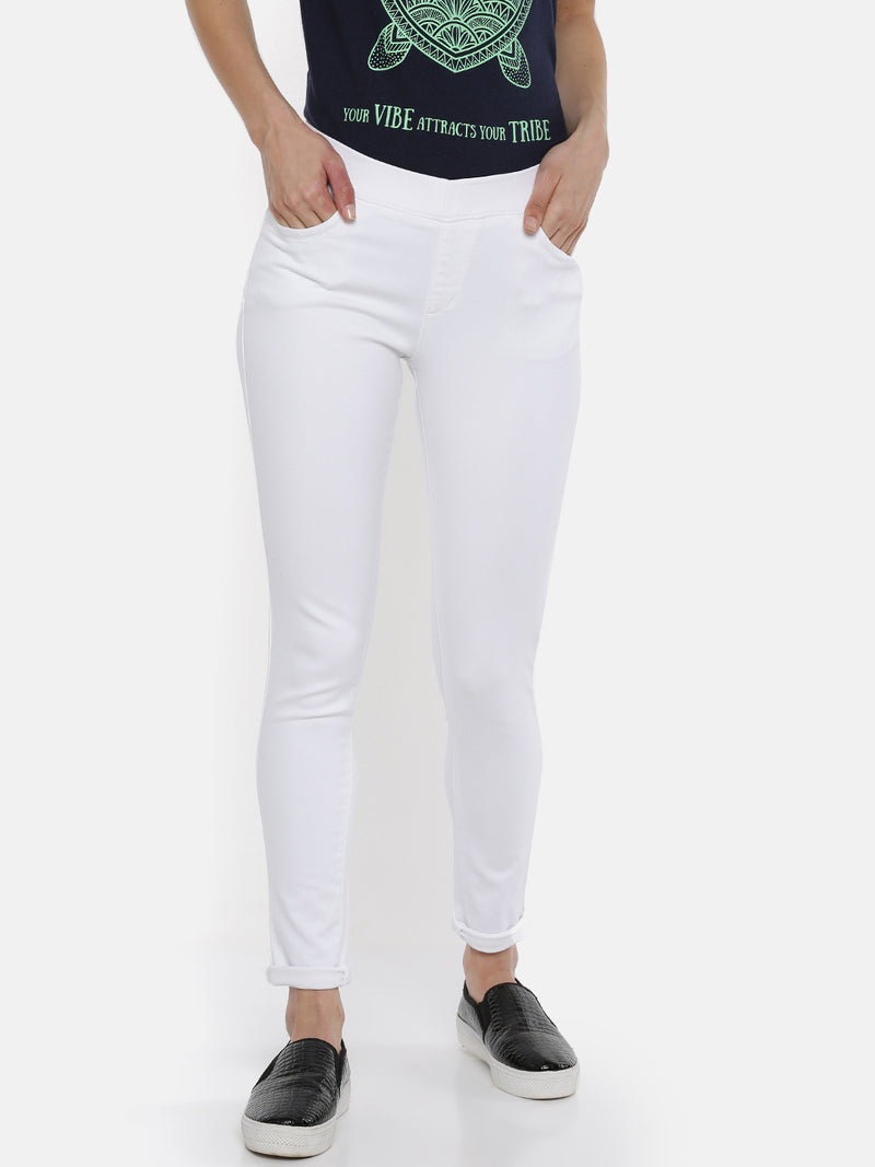 De Moza Ladies White Jeggings - De Moza (1737520939071)