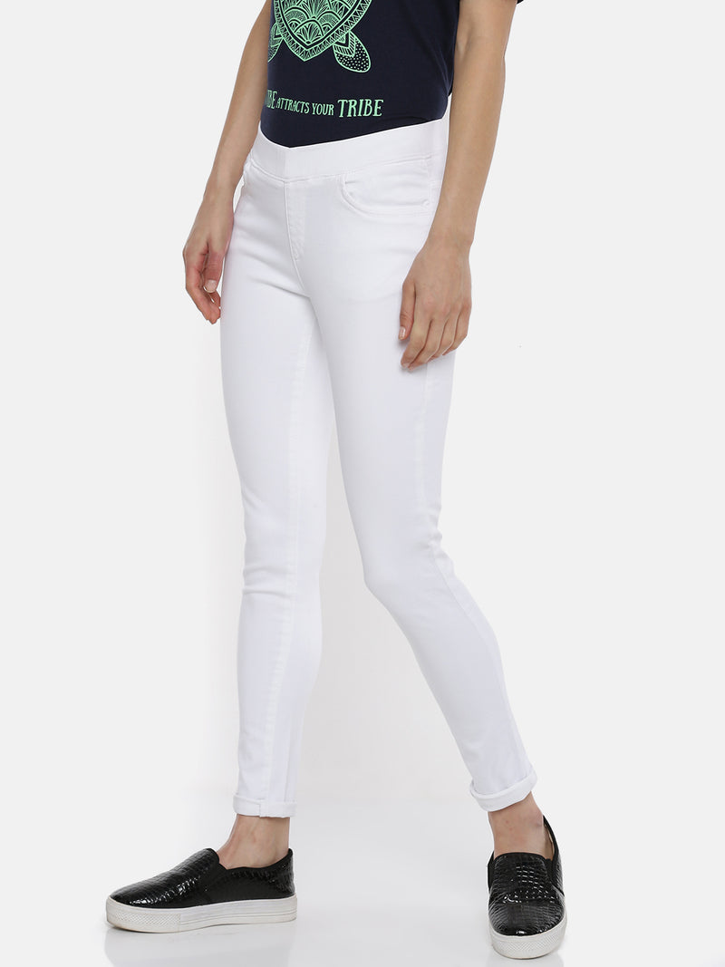 De Moza Ladies White Jeggings - De Moza (1737520939071)