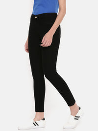 De Moza Women's Jeans Pant Woven Bottom Solid Denim Black - De Moza (4474999439423)