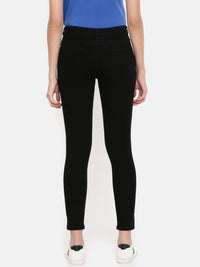 De Moza Women's Jeans Pant Woven Bottom Solid Denim Black - De Moza (4474999439423)