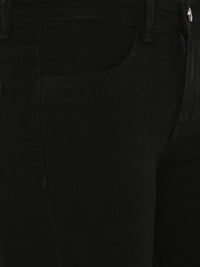 De Moza Women's Jeans Pant Woven Bottom Solid Denim Black - De Moza (4474999439423)