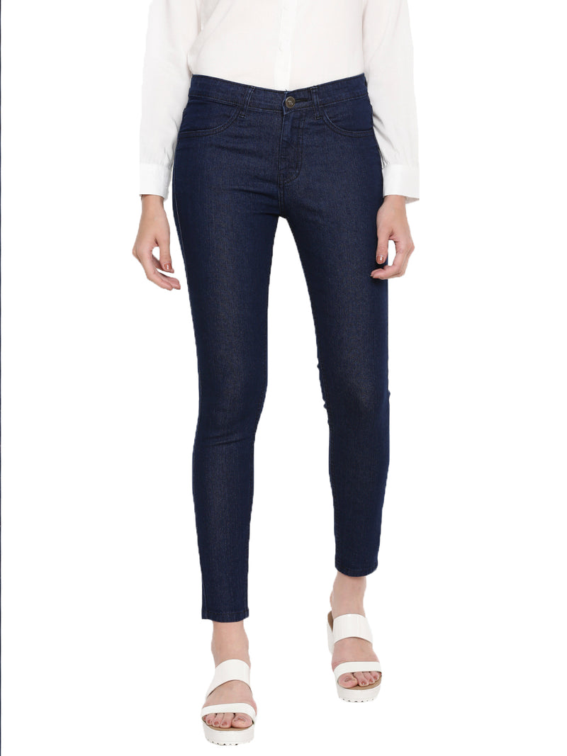 De Moza Ladies Raw Blue Denim Jeans Pant for Ladies - De Moza (1596324905023)