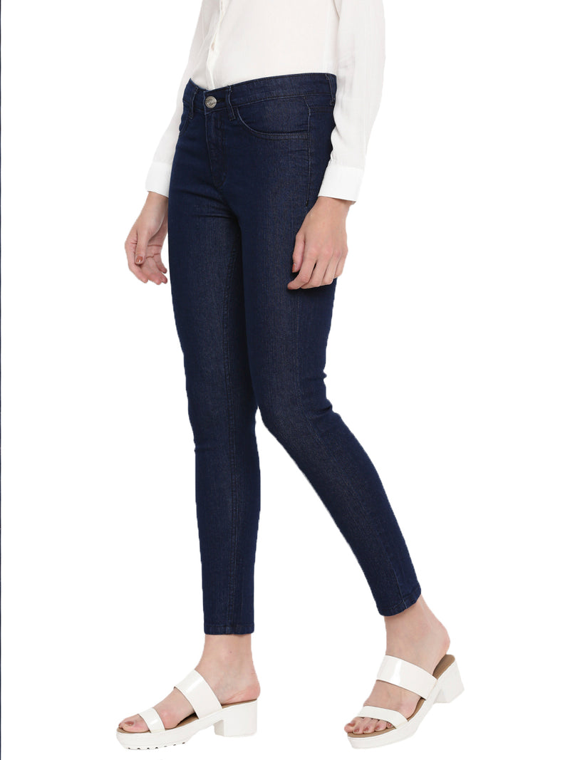 De Moza Ladies Raw Blue Denim Jeans Pant for Ladies - De Moza (1596324905023)