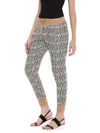 De Moza Ladies Printed Jogger Brown - De Moza (1606075088959)