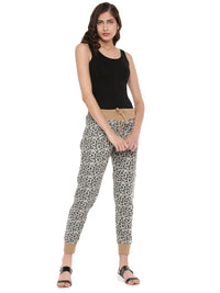 De Moza Ladies Printed Jogger Brown - De Moza (1606075088959)