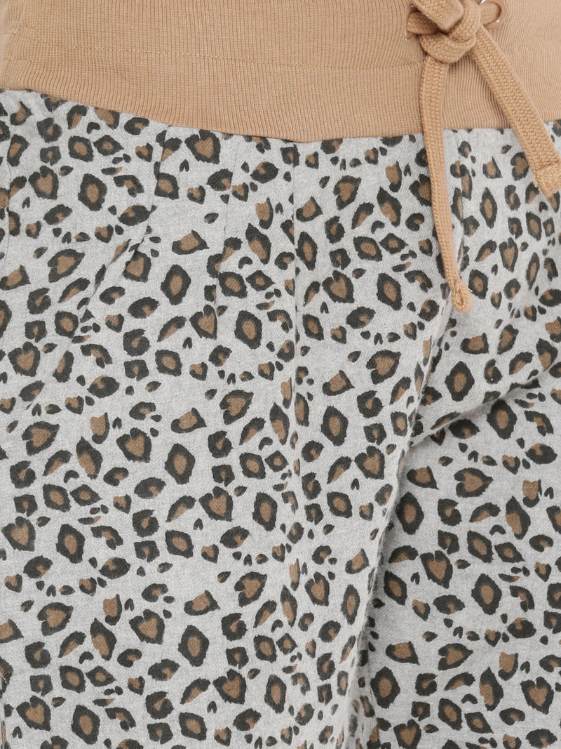 De Moza Ladies Printed Jogger Brown - De Moza (1606075088959)