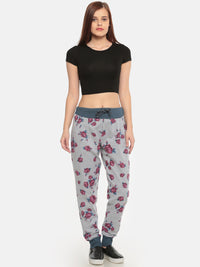 De Moza Ladies Woven Bottom Jogger Printed Cotton Red - De Moza (6643682181183)