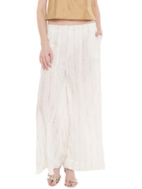 De Moza-Ladies Printed Large Palazzo Offwhite - De Moza (1668826726463)