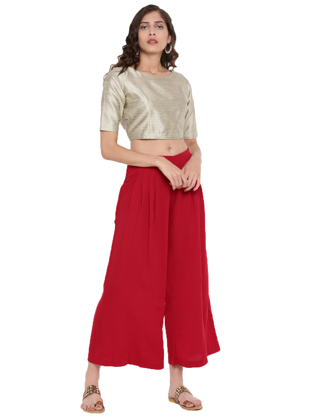 De Moza Ladies Large Palazzo Red - De Moza (1597250142271)