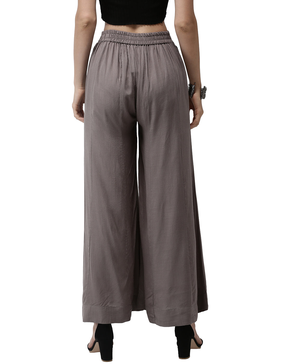 De Moza Ladies Palazzo Dark Grey