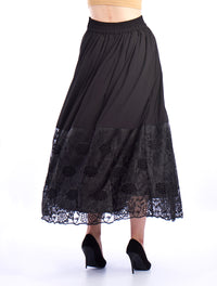 De Moza Ladies Large Skirt Woven Bottom Black - De Moza (1550723448895)