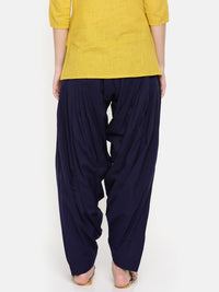 De Moza Ladies Patiala Pant Dark Navy Blue