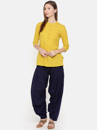 De Moza Ladies Patiala Pant Dark Navy Blue
