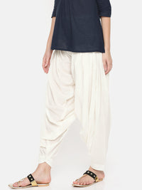 De Moza Ladies Patiala Pant Offwhite