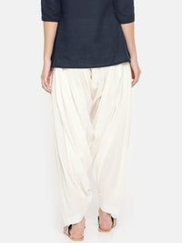 De Moza Ladies Patiala Pant Offwhite
