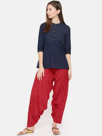 De Moza Ladies Patiala Pant Red