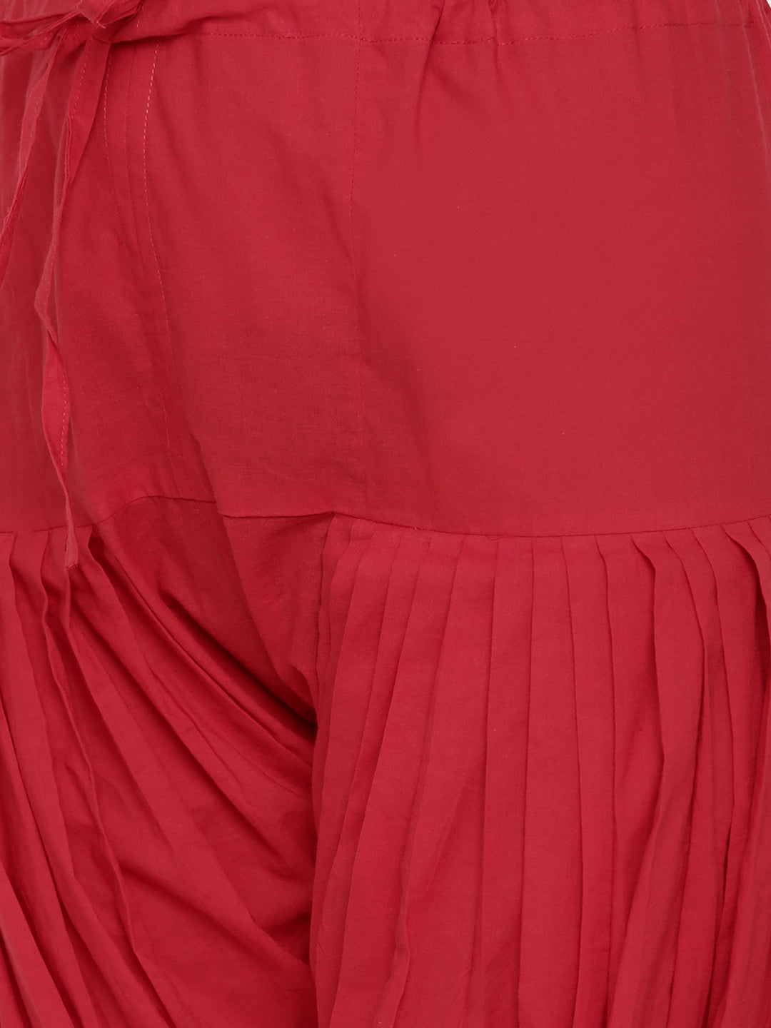 De Moza Ladies Patiala Pant Red