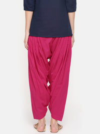 De Moza Ladies Patiala Pant Fuchsia