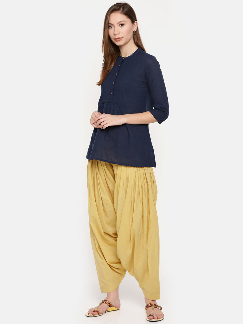 Buy Ekam Art Womens Full Cotton Bottom Salwar Punjabi Patiala Pant for  Kurta Top PS 45 Yellow Free Size at Amazonin