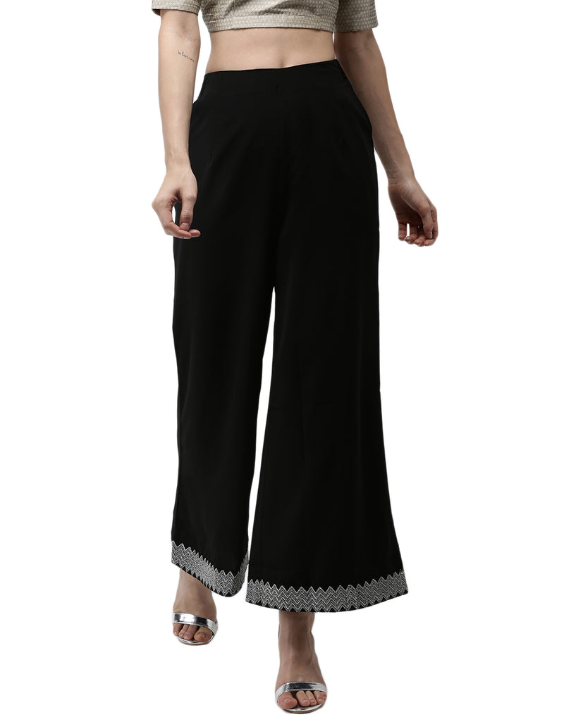 De Moza Women's Palazzo Embrodry Polyester - De Moza (4465231069247)