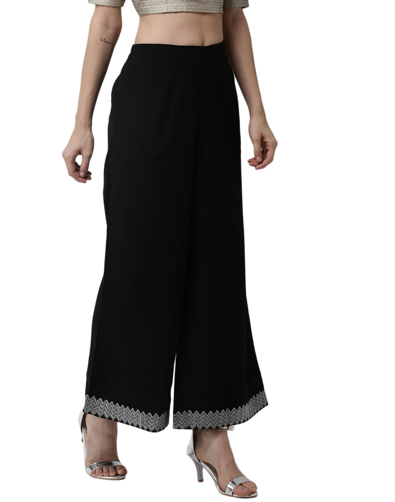 De Moza Women's Palazzo Embrodry Polyester - De Moza (4465231069247)