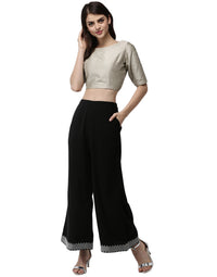 De Moza Women's Palazzo Embrodry Polyester - De Moza (4465231069247)