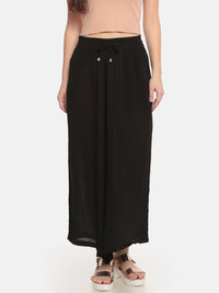 De Moza Women's Palazzo Solid Viscose Black - De Moza (4465229004863)