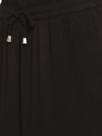 De Moza Women's Palazzo Solid Viscose Black - De Moza (4465229004863)