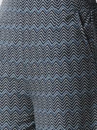 De Moza Women's Printed Palazzo Woven Bottom Cotton Indigo Blue - De Moza (4499733807167)