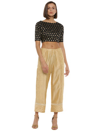 De Moza Women's Regular Printed Palazzo Polyester Beige - De Moza (4465229037631)