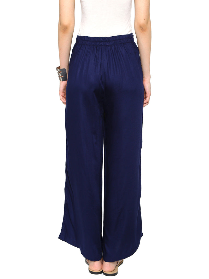 De Moza Ladies Regular Palazzo  Fuchsia - De Moza (11189461966)