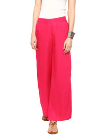 De Moza Ladies Regular Palazzo  Fuchsia - De Moza (11189461966)