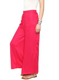 De Moza Ladies Regular Palazzo  Fuchsia - De Moza (11189461966)