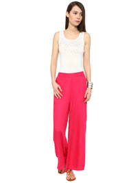 De Moza Ladies Regular Palazzo  Fuchsia - De Moza (11189461966)