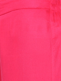 De Moza Ladies Regular Palazzo  Fuchsia - De Moza (11189461966)