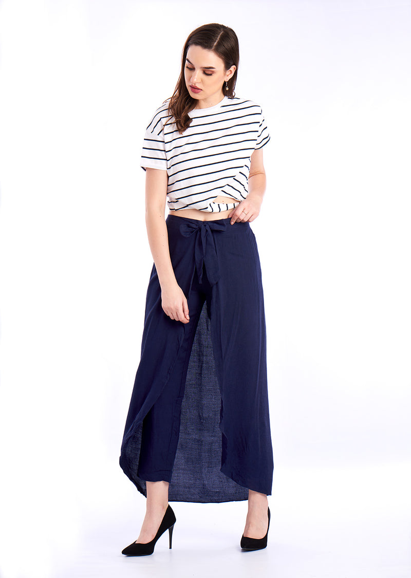 De Moza Ladies Ruffled Skirt Indigo Blue - De Moza (1550647656511)