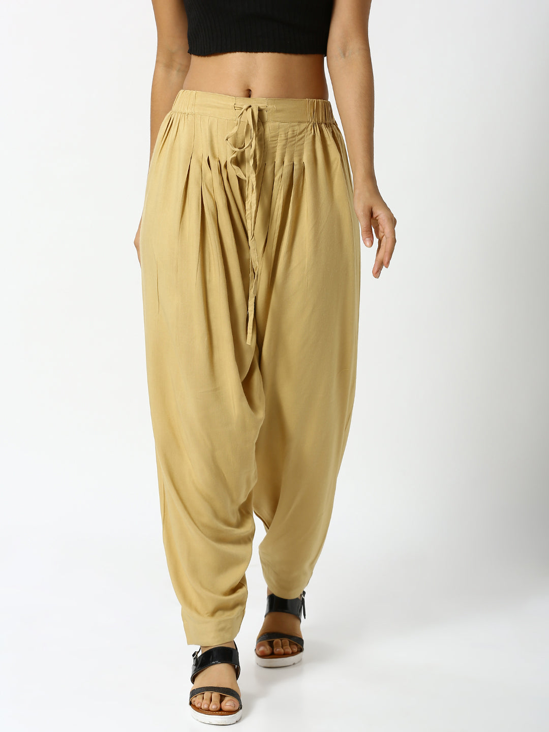 Men's Indian Style Pants: Black Traditional Indian Baggy Pants