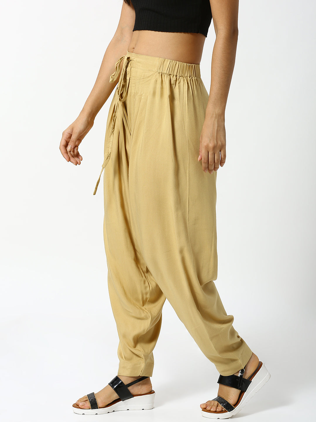 De Moza Women’s Salwar Dhoti Pant Beige