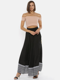 De Moza Ladies Printed Black Skirt - De Moza (1738175545407)