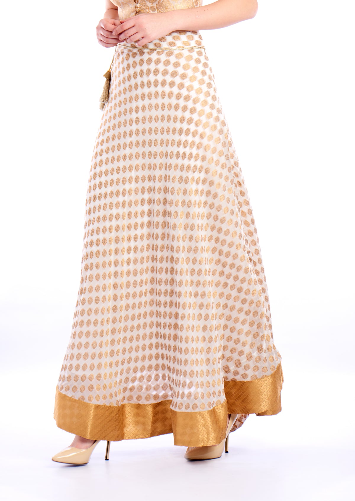 De Moza Women's Skirt Embrodry Polyester Offwhite - De Moza (4465229529151)