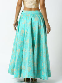 De Moza Ladies Blue Embroidered Skirt - De Moza (1858536144959)