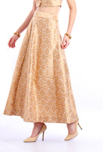 De Moza Ladies Skirt Jacquard Gold Skirt - De Moza (1520646127679)
